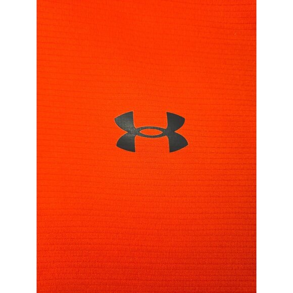 Under Armour Mens Orange Polo Shirt Large Loose Fit Polyester Lightweight - Picture 6 of 8